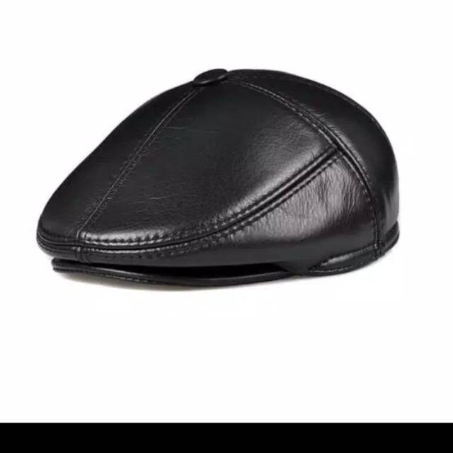 TOPI PET PRIA KULIT ASLI