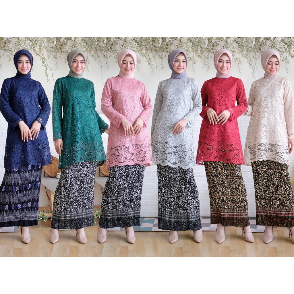 ATASAN KEBAYA TUNIK /SET KEBAYA BRUKAT TUNIK / RINJANI MODERN /SET DAN ATASAN KEBAYA/ FASHION WANITA