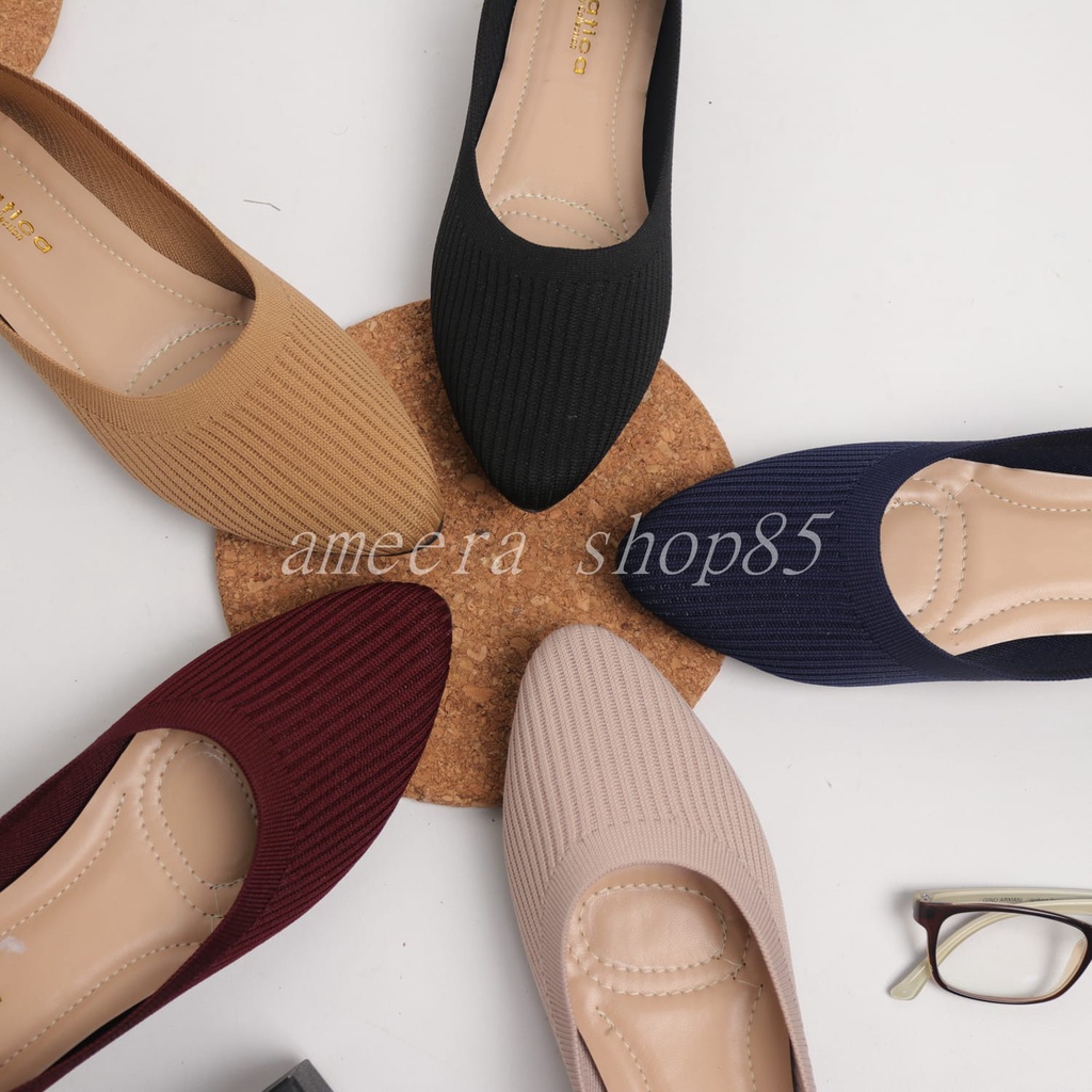 Gratica - Sepatu Wanita Flat shoes Rajut IMPORT AM072 - NEW ameera