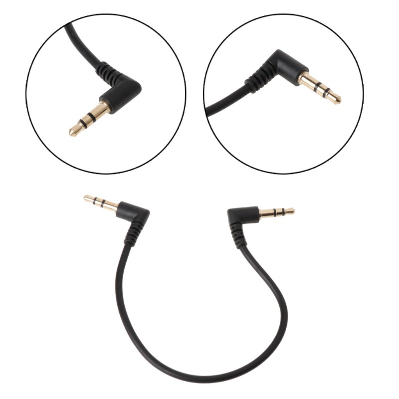 Vivi Kabel Audio Stereo Jack 3.5mm Male Ke Male Siku 90 Derajat Untuk Aux Mobil