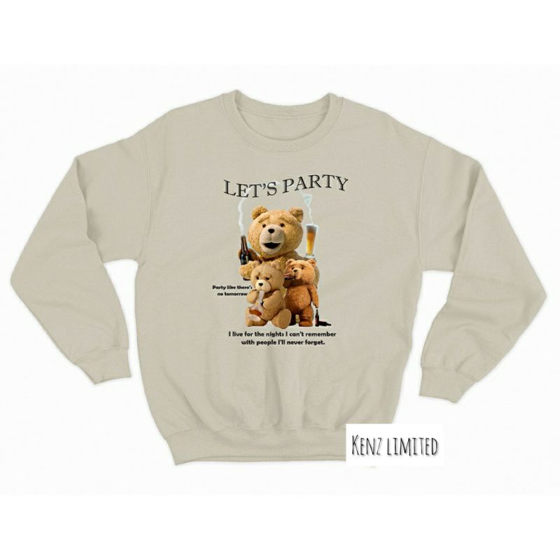 Sweater crewneck teddy bear (Lets party)