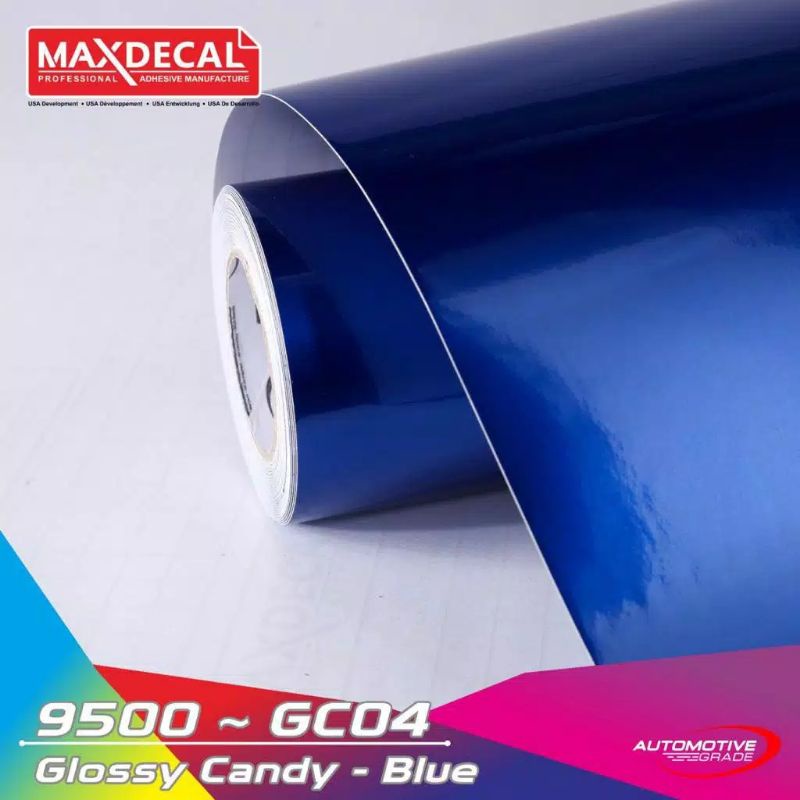 STIKER SCOTLET MOTOR MOBIL BLUE GLOSSY CANDY STIKER LEMARI BIRU CANDY MAXDECAL GC04