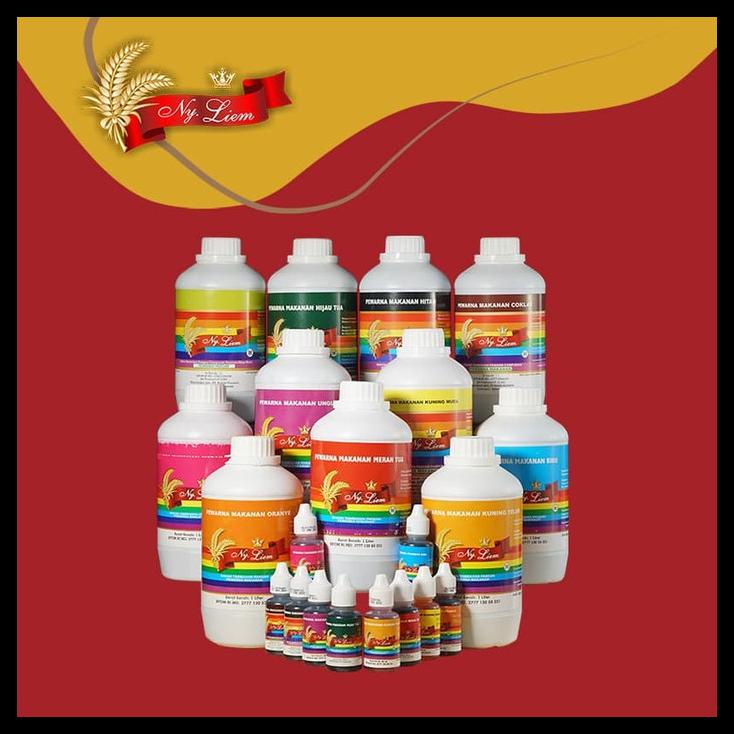 

TERBARUU!! NY. LIEM Pewarna Makanan Ukuran 1 Liter (Berbagai Varian Warna) TERLARIS