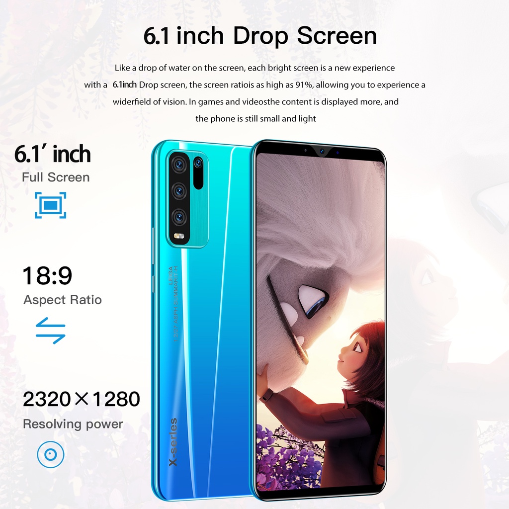 【Hp murah 500 ribuan 5G】V1V0 Y50 Pro handphone Android 4g/5g Layar penuh 6.1inch 6+128GB Fingerprint Garasi resmi Dual SIM Dual Standby hp Murah  Gratis ongkir-4