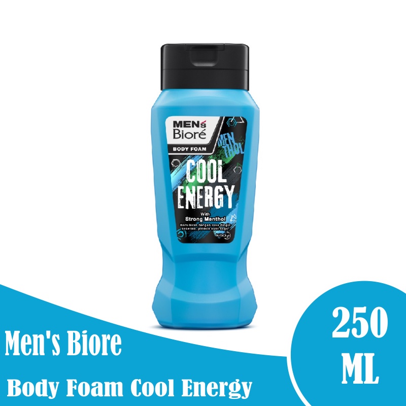 Men's Biore Body Foam Cool Energy Botol 250 ml