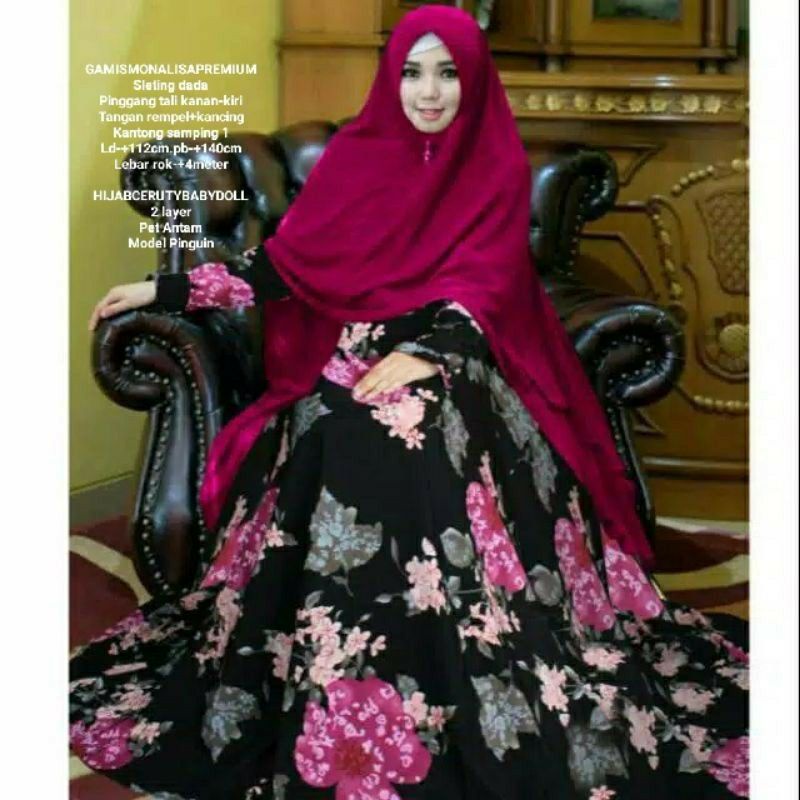 Gamis monalisa premium gamis set hijab gamis hitam syari debby remaja kekinian trand model baju gamis remaja terbaru muslimah kekinian 2021 gamis murah baju gamis super