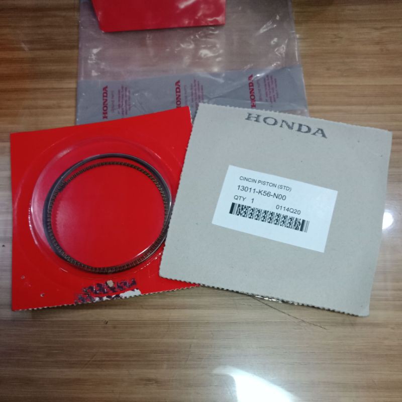 PISTON RING SEHER K56 CB CBR SUPRA GTR SONIC 150 R NEW LED SIZE OS STANDAR STD 50 ORIGINAL ORI ASLI HONDA AHM-RING SEHER STANDAR