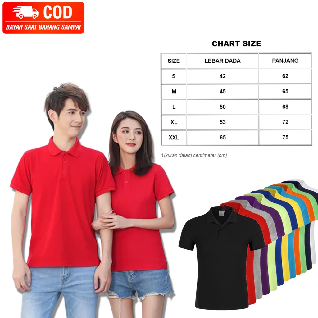 HISTORE - baju kaos polo pria / kaos kerah polos pria / atasan pria kaos polo / baju kaos pria lenga