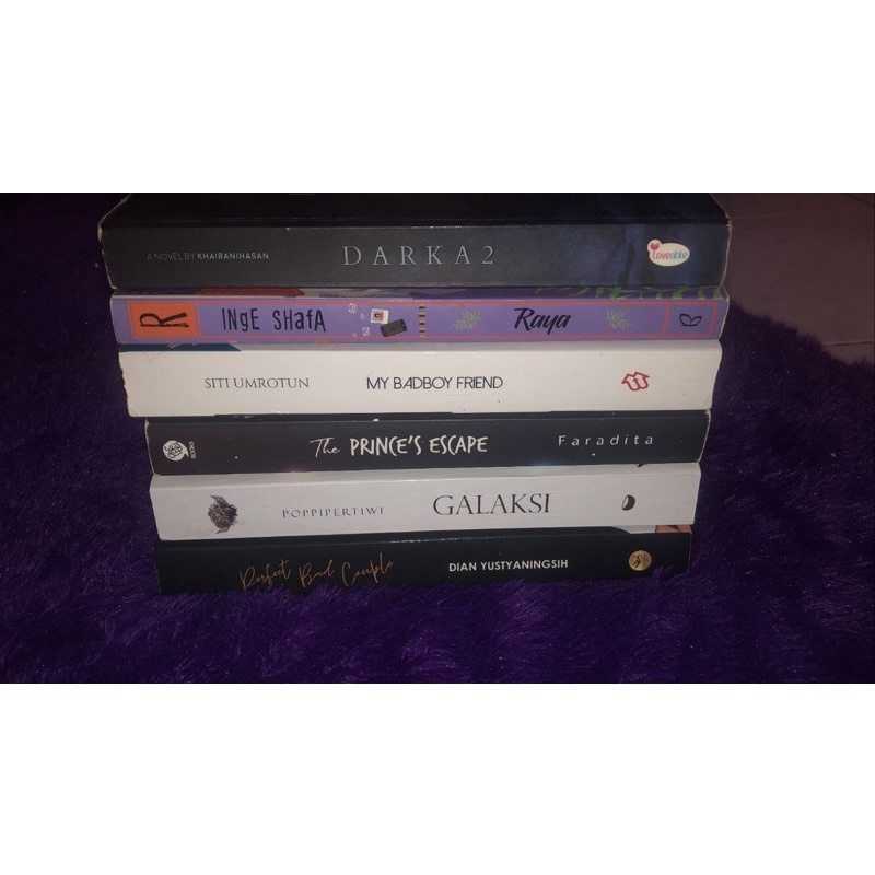 Novel Ori Preloved Galaksi, Perfect Bad Couple, Prince's Escape, My Badboy Friend, Raya, Darka 2