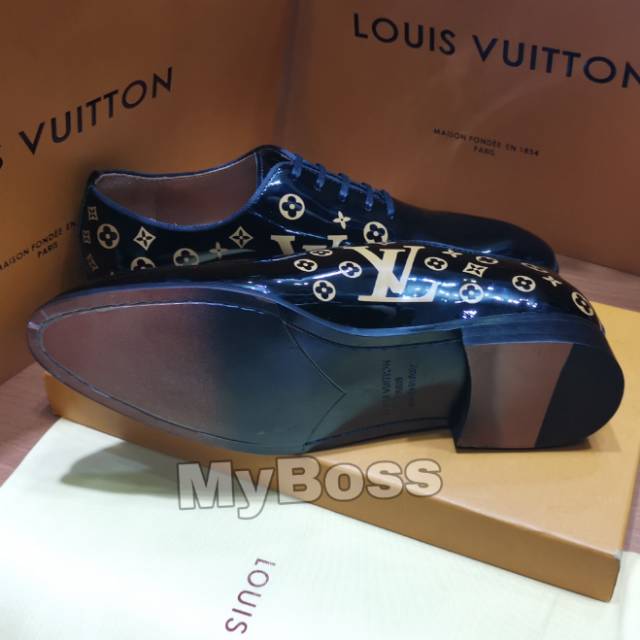 Sepatu pantofel lv mirror quality shoes lou is vuitton formal pria kantor