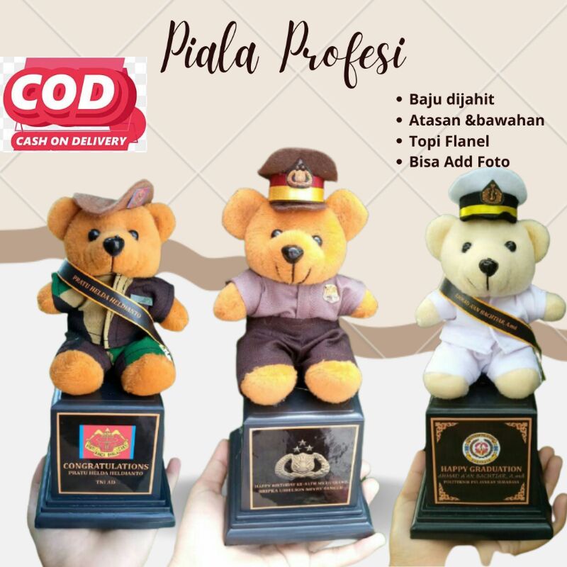 BONEKA PELANTIKAN POLISI TNI TENTARA | PIALA BONEKA PROFESI