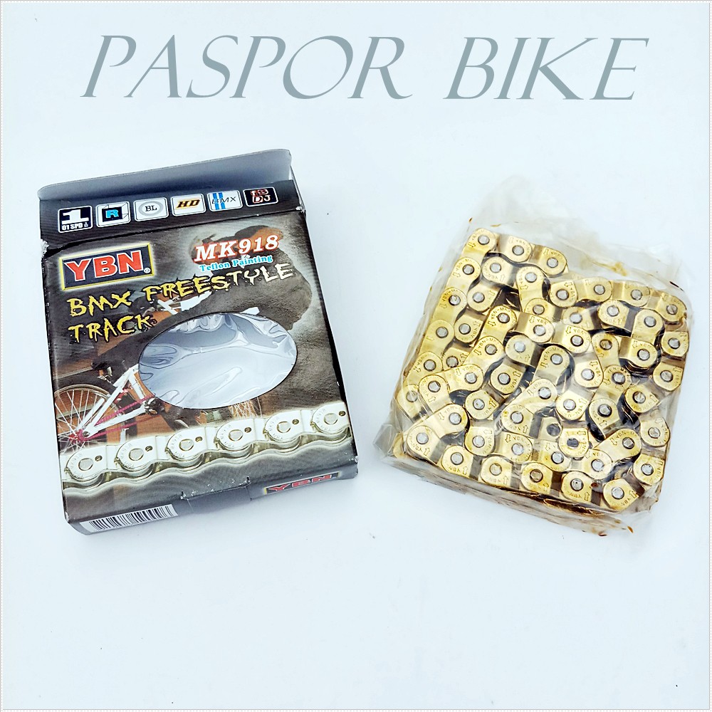 Rantai YBN MK918 Single Speed Half Link Gold BMX Fixie Dll