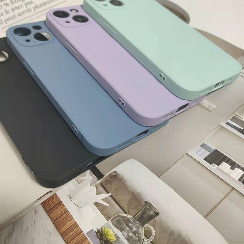 Soft Case Bahan Silikon Untuk iPhone 13 12 11 Pro MAX Mini X XS MAX XR SE 2020 2022 6 6S 7 8 Plus