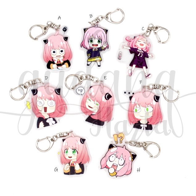 Gantungan Kunci Karakter Anya Spy X Family Keychain Motif Cewek Kartun Anime GH 302031