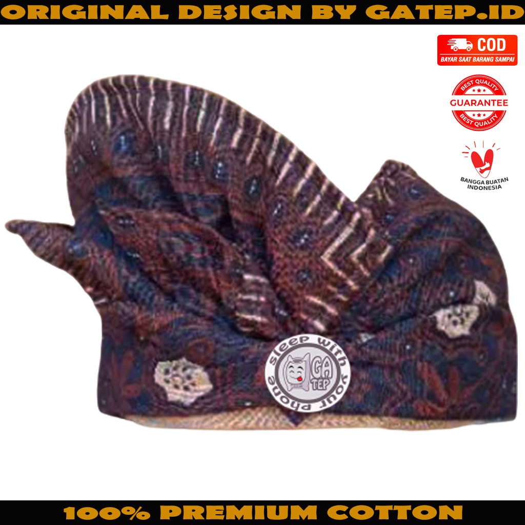 Udeng Batik Bali Trumtum Setengah Jadi / Ikat Kepala Bali / Topi Bali / Blangkon Bali