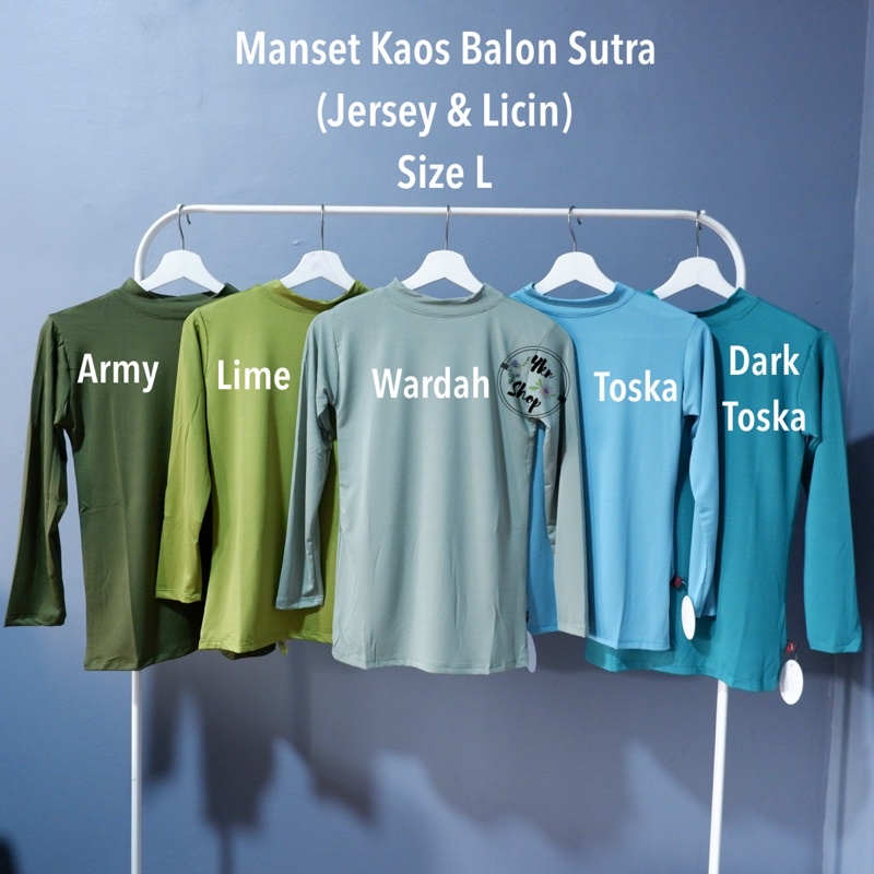 Inner Kaos/Manset Kebaya Bahan Balon Sutra (Licin) Size L LD 80cm