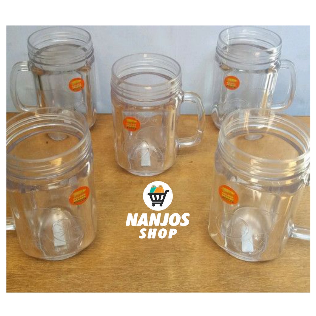 Golden Dragon Gelas Gagang Jar Akrilik Cangkir Mug Per Pcs 520ml 860