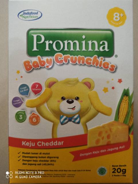 Promina Baby Crunchies 20 Gram Keju Cheddar