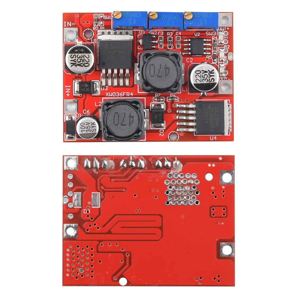 Lm2577S Lm2596S Modul Konverter Boost Buck Tegangan Step Up Down Dc-Dc Untuk Alat Elektronik