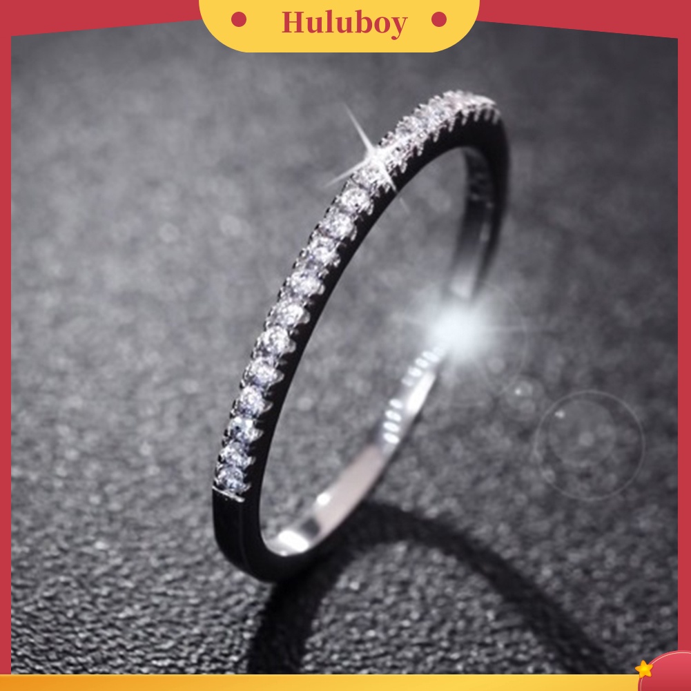 Hu Hu Hu Hu Hu Alat Bantu Pasang Kacamata♡ Cincin Sterling Silver 925 Dengan Berlian Imitasi Untuk Wanita