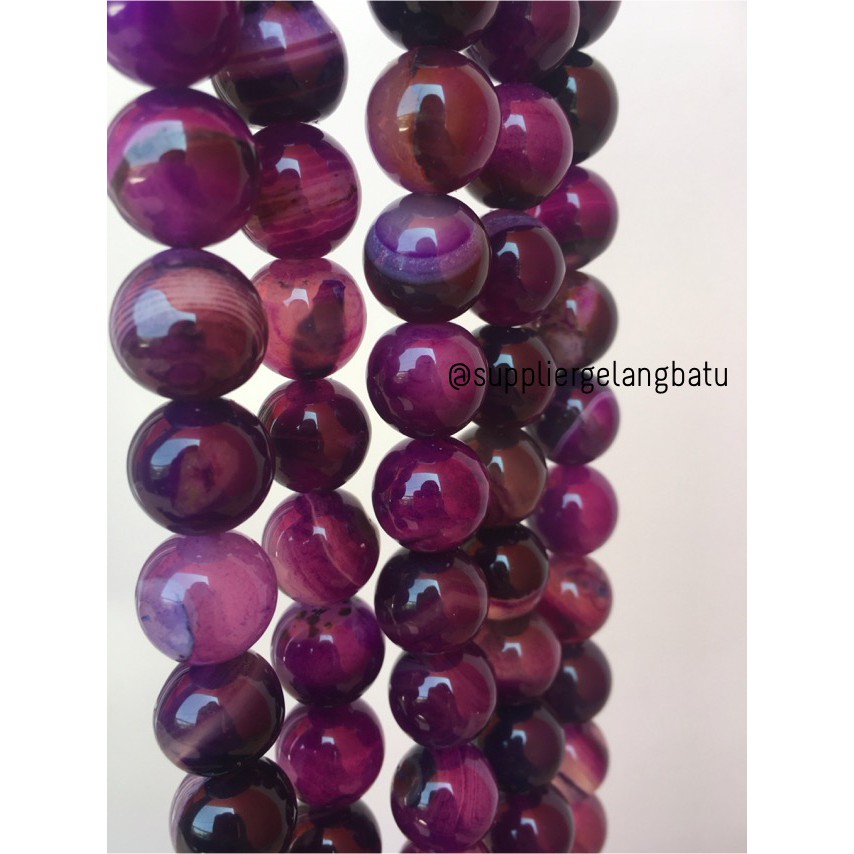 bahan batu kecubung 14mm amethyst aksesoris gelang kalung impor diy necklackle jewellry bracelet