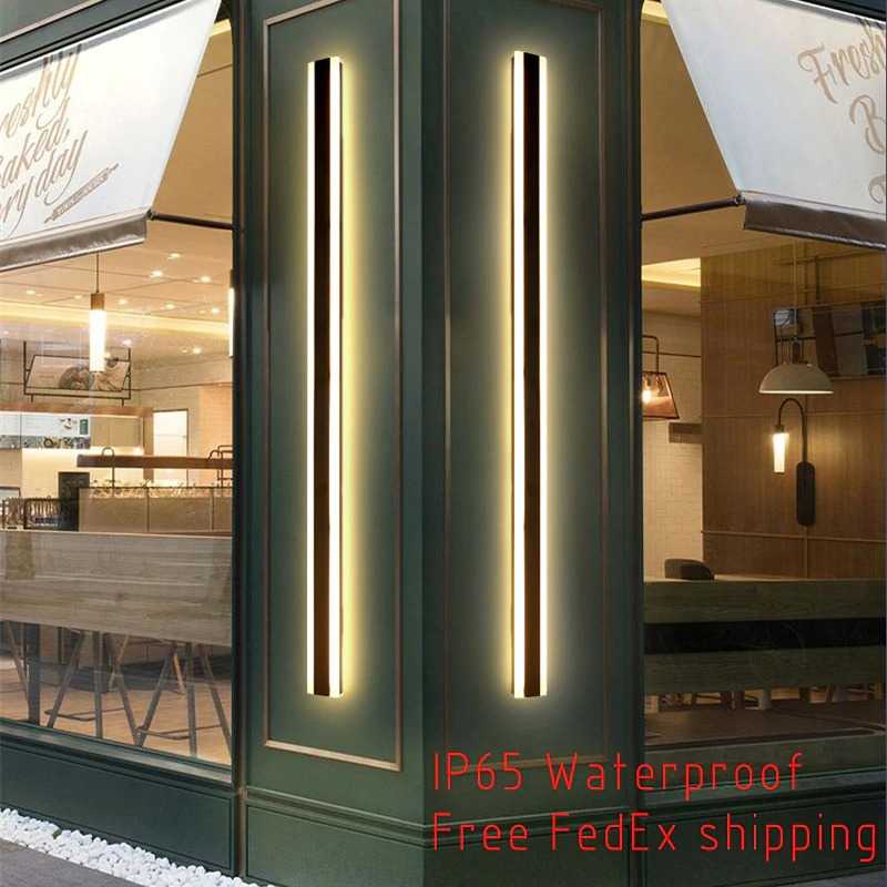 Lampu Outdoor Long Strip LED Wall Lamp 18W 30 cm Warm White Premium Quality Lampu Dekorasi Rumah Teras Berkualitas