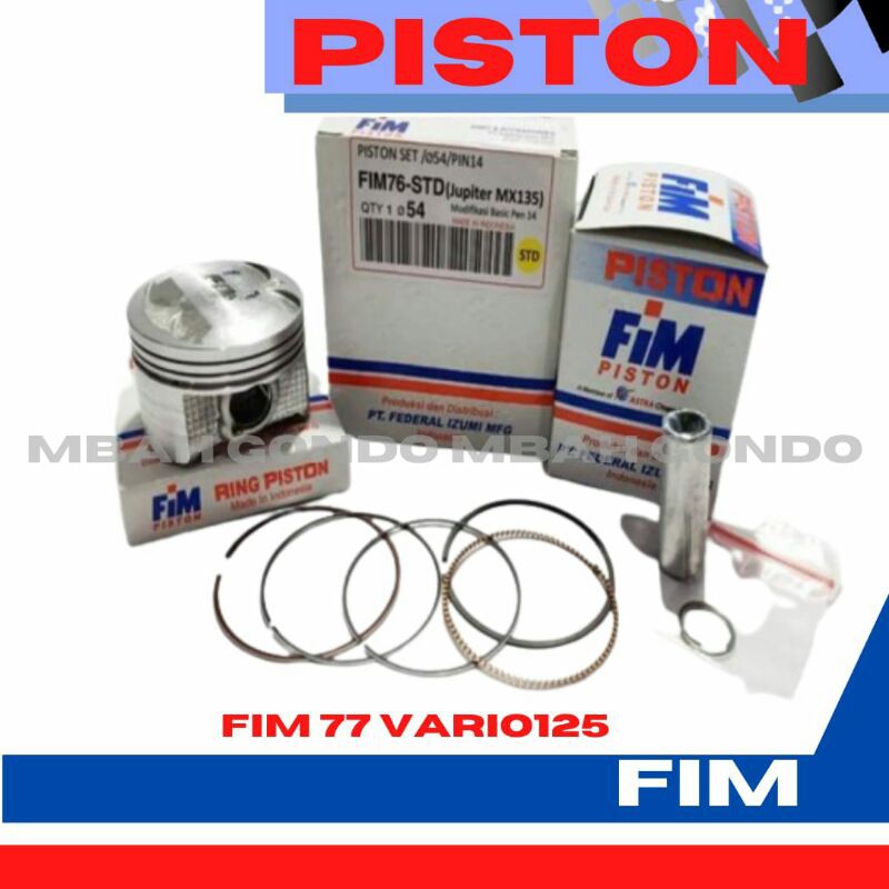Piston Kit Set Seher FIM 77 Izumi Racing Honda Vario 125 Diameter 52,4 52,9 53,15 53,4 53,9 54,4
