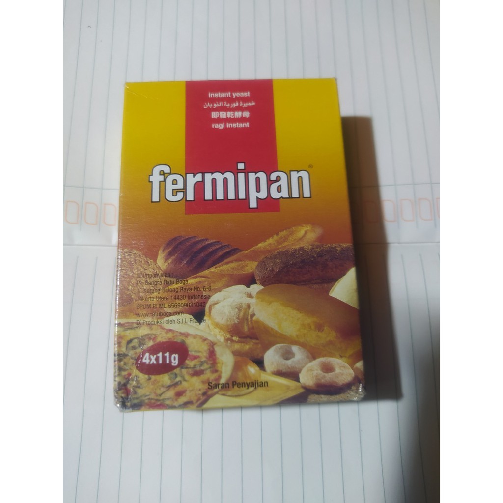 

Fermipan Sachet 11 gram Pengembang Roti Kue Donat