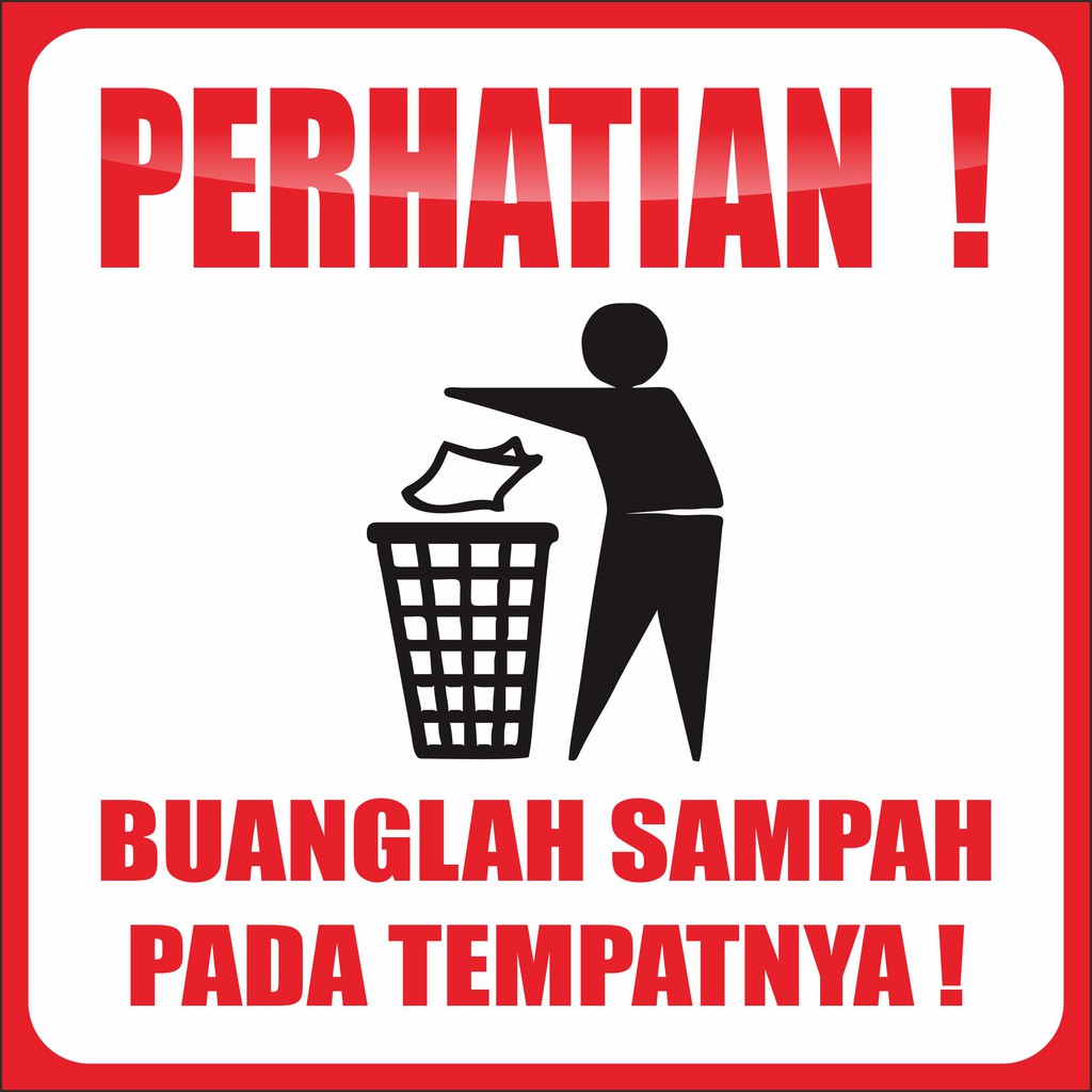 Banner Buanglah Sampah Pada Tempatnya Shopee Indonesia