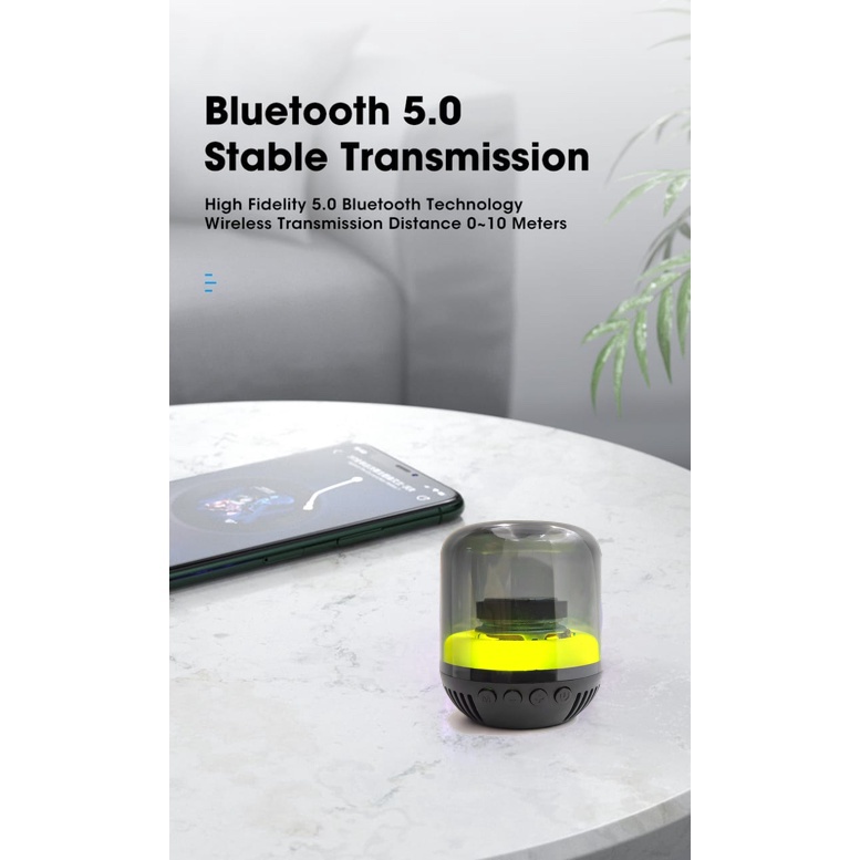 HiFi Bass Surround Y10 Portable Bluetooth Speaker With RGB Light