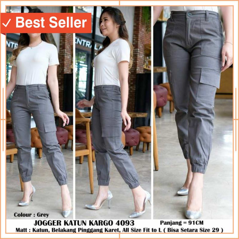 PROMO CEPAT KIRIM CELANA WANITA MODERN ORI / JOGGER CARGO 4093