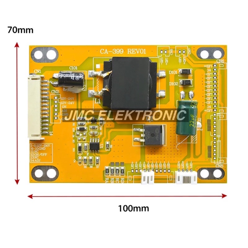 INVERTER UNIVERSAL CA-399 TV LED 26 - 55 INCH OUT PUT 35V - 160V DC AUTO