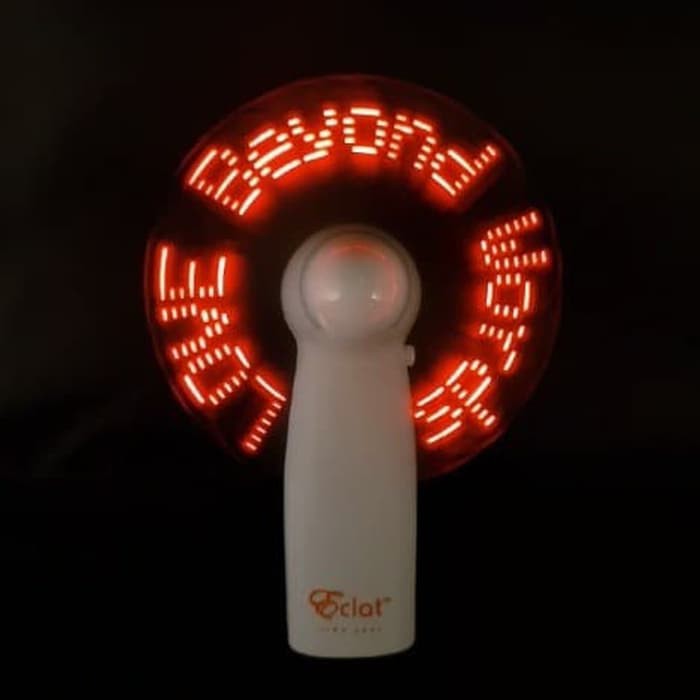 Eclat LED Mini Fan Dengan Pesan Souvenir Pernikahan Happy Wedding