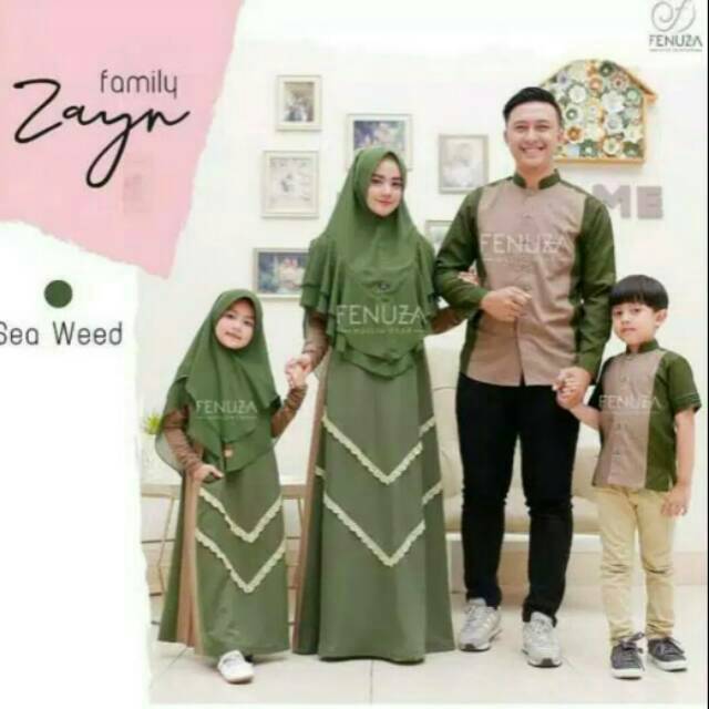 SARIMBIT ZYANA & ZAYN FAMILY (BAJU COUPLE LEBARAN 2019