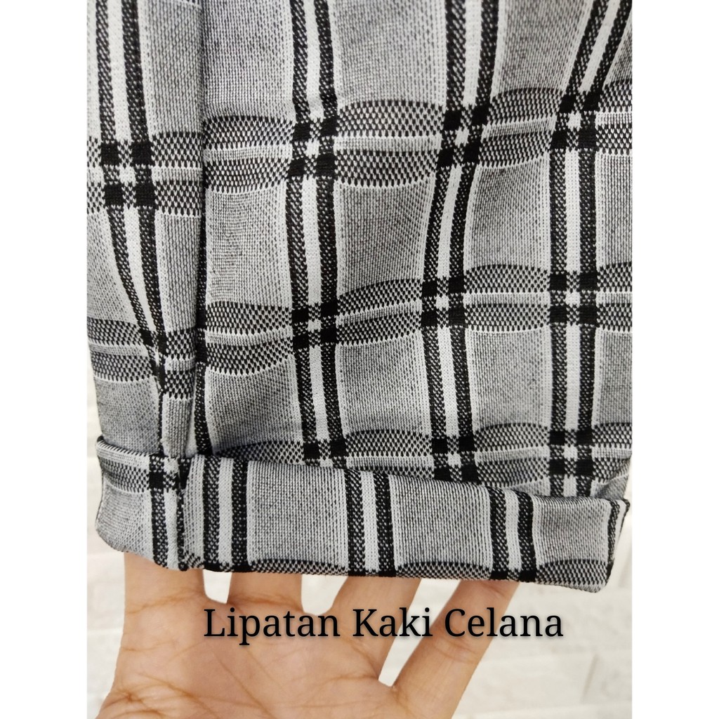 SETELAN CELANA TARTAN MIX GL FASHION