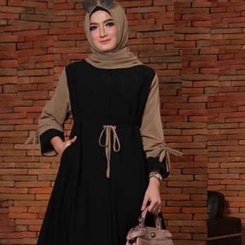 Maxi RENATA Gamis Syari Tanpa Hijab-BLACK