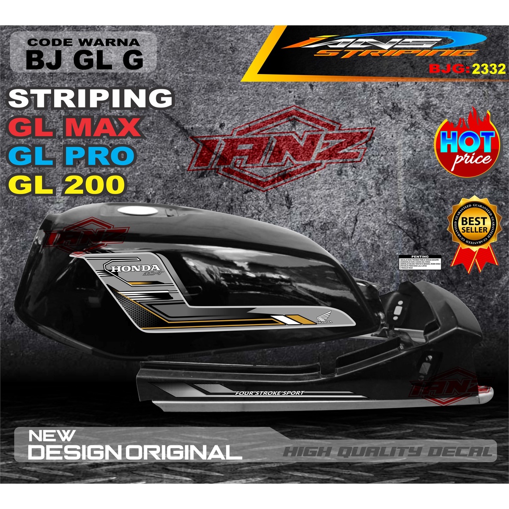 STIKKER MOTOR GL PRO TERBARU / STIKER MOTOR GL TERMURAH / STRIPING MOTOR GL 100 / STIKER MOTOR