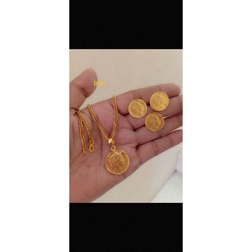 set koin Elizabeth alpaka lapis emas