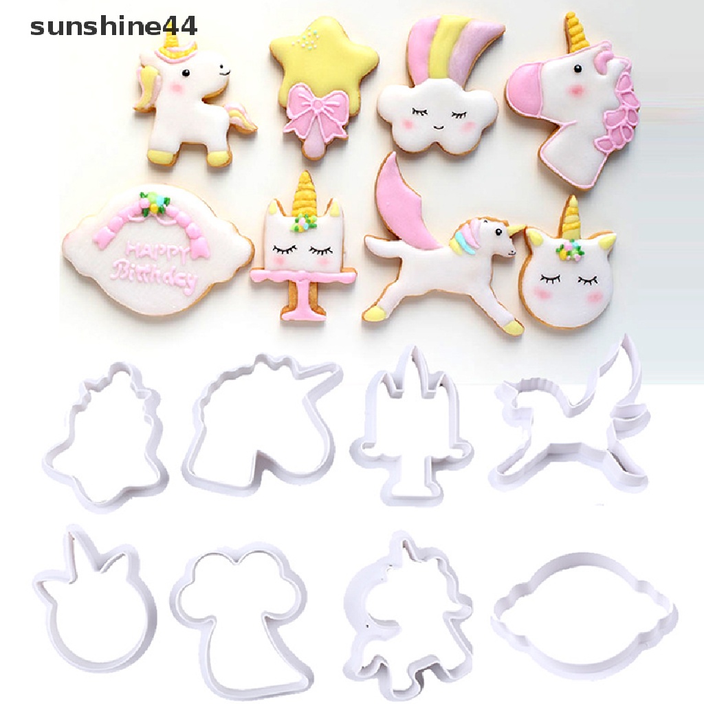 Sunshine 1 Set Cetakan Kue / Biskuit Diy Bentuk Kartun Bahan Plastik