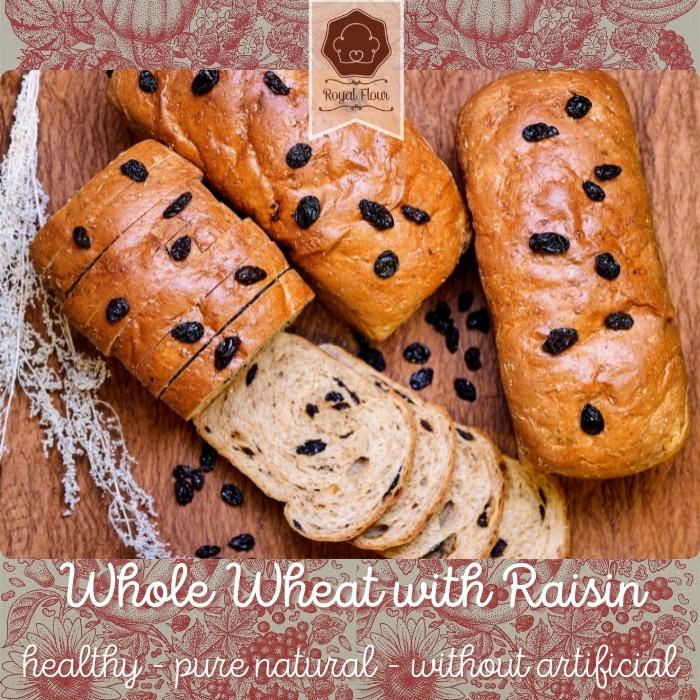 

ROYAL FLOUR Healthy Natural Organic Whole Wheat With Raisin - Roti Gandum Kismis - Tanpa Telur