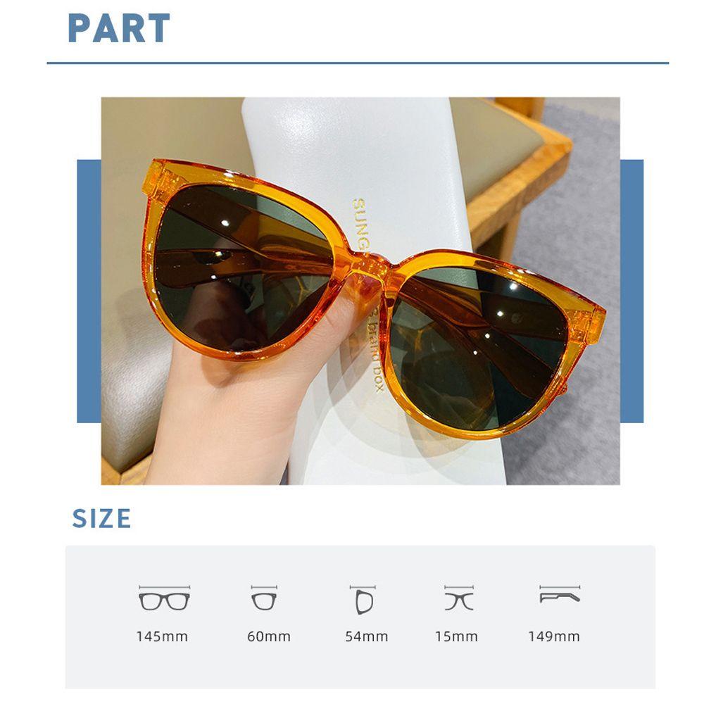 Agustinina Kacamata Bulat Perempuan Ins Gaya Travel Oversized UV400 Fashion Jelly Color Eyewear