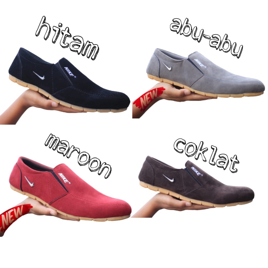 SEPATU PRIA SLIP ON NIKE HITAM SEPATU PRIA SANTAI ACARA NIKE SEPATU PRIA SLOP CASUAL CANVAS