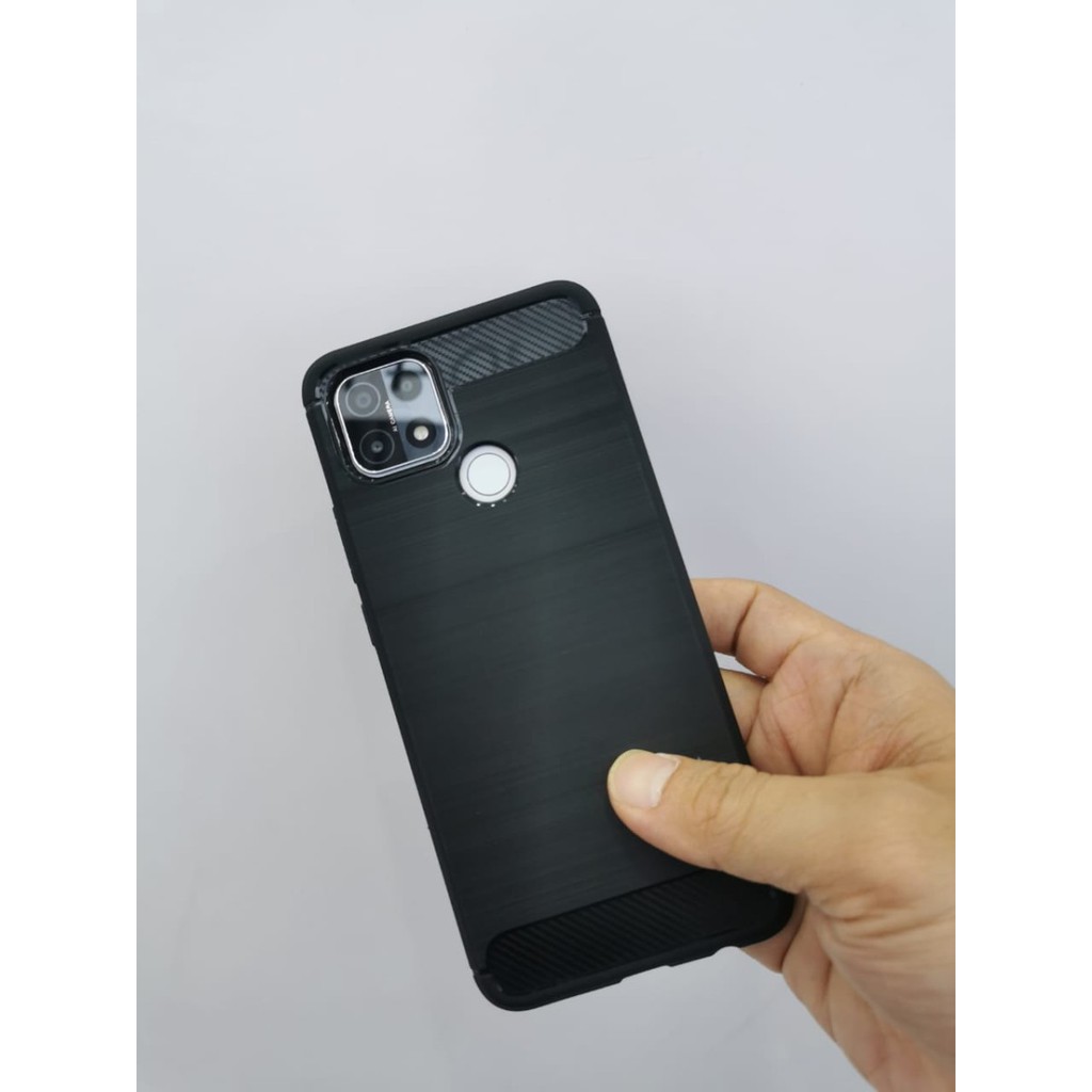OPPO A15S / A15 SOFT CASE BRUSHED CARBON