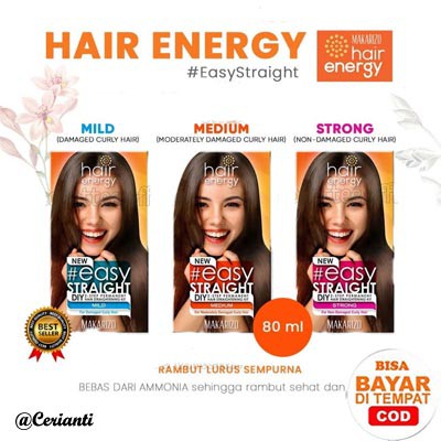 Makarizo Hair Energy Easy Straight 80 mL Pelurus Rambut / Makarizo Easy Straight_Cerianti
