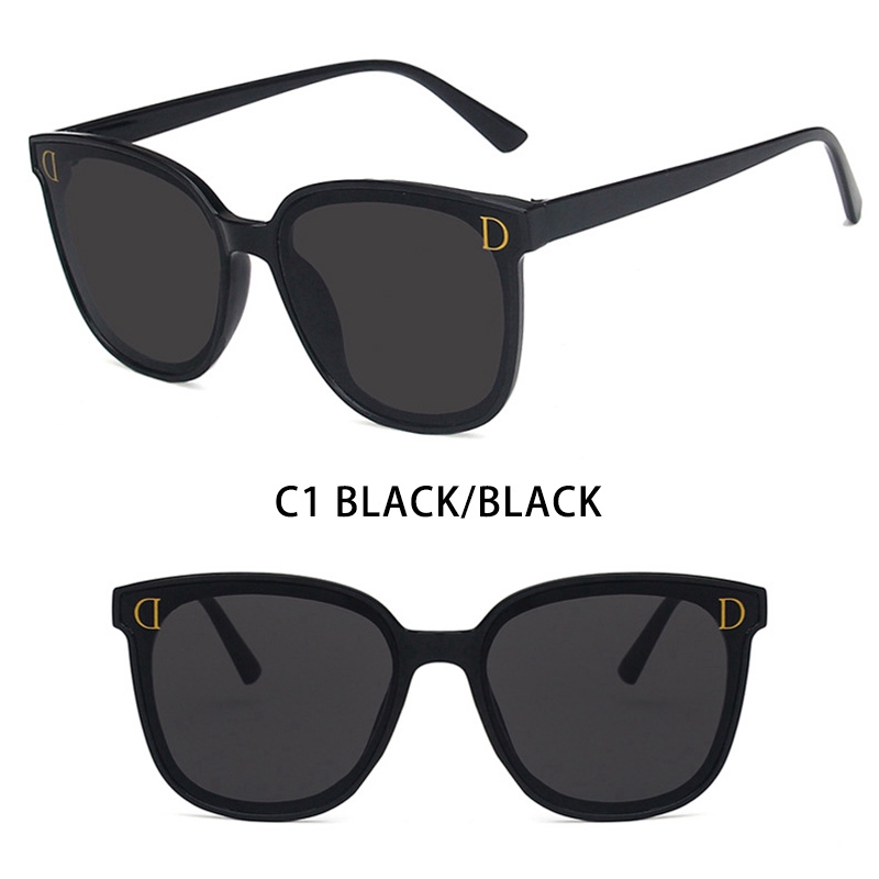 (YUZHU) Bayar di Tempat Kacamata Hitam Korean Gaya Wanita Kacamata Hitam Vintage Gaya Mata Kucing Women Sunglasses