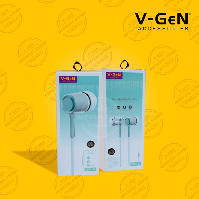 Headset Murah V-GeN VEP1-20 Wired Handsfree Headset Stereo Sound