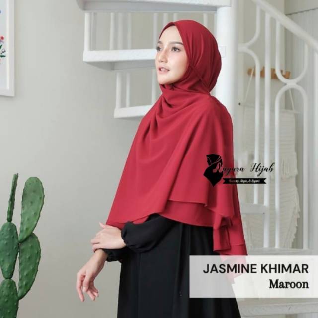 HIJAB SAR I KHIMAR DOUBLE LAYER JASMINE/ HIJAB BERGO INSTAN