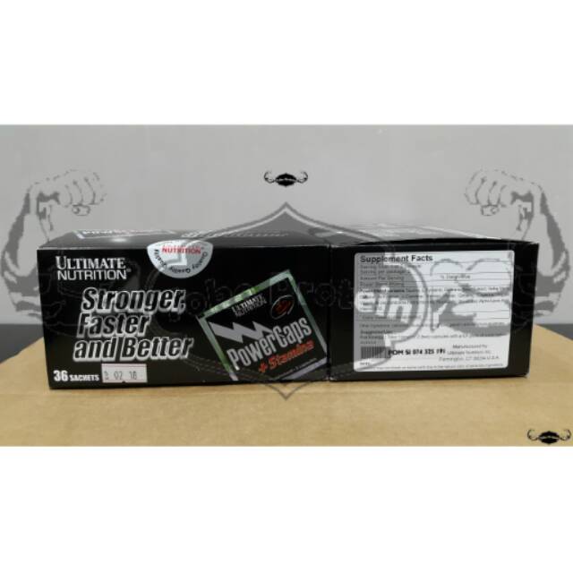 Power Caps Box 72 Capsule Caps 36 Sachet Preworkout Ultimate Nutrition powercaps