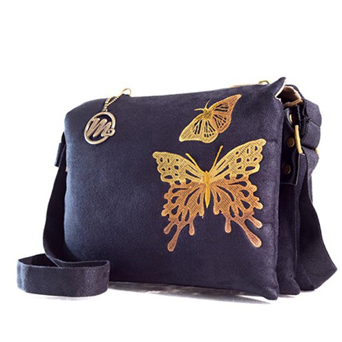 Tas Selempang Mokamula Feeble Black Lahomi, Tas Wanita Bordir