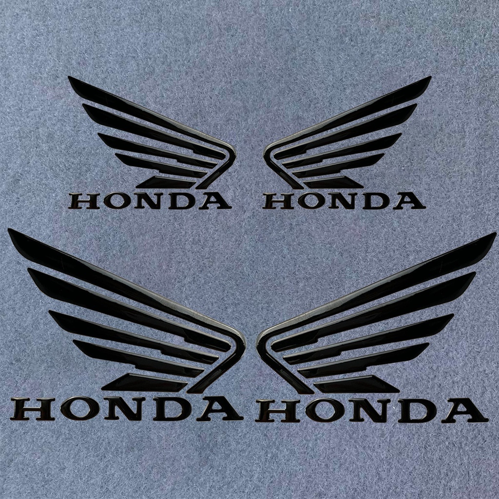 1 Pair HONDA Wings Emblem Logo Motor Stiker 3D Resin Gel Decal Aksesoris for Motor Honda Vario